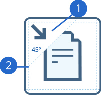 Positioning action indicators